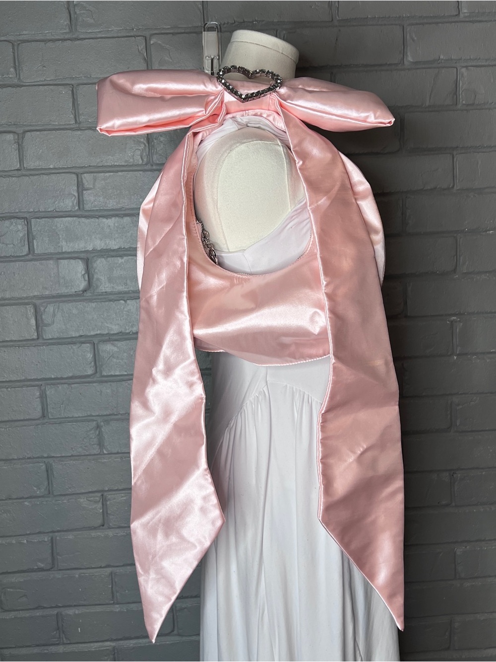 NWOT! Dolls Kill Sugar Thrillz “Lady Royal” Pink Satin Bow Shoulder Bag